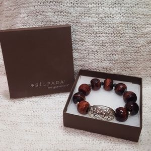 Silpada Red Tiger Eye Bracelet